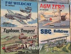 Vintage SQUADRON Book Lot x26 IN ACTION Military Aircraft History GREAT COND
