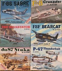 Vintage SQUADRON Book Lot x26 IN ACTION Military Aircraft History GREAT COND