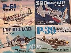 Vintage SQUADRON Book Lot x26 IN ACTION Military Aircraft History GREAT COND