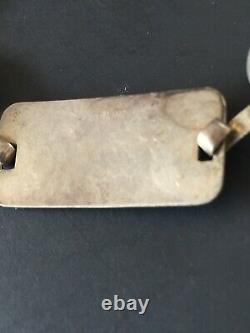 Vintage Sterling Silver WWII US ARMY Air Force Locket ID Bracelet- 7 1/4