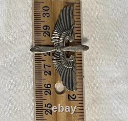 Vintage Sterling WWII Era Army Air Force Style Wing Propeller Brooch Pin