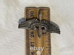 Vintage Sterling WWII Era Army Air Force Style Wing Propeller Brooch Pin