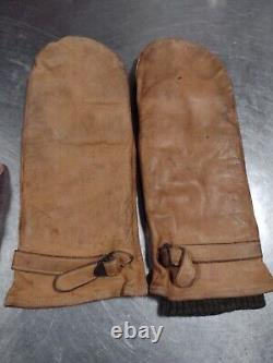 Vintage US ARMY AIR FORCE WWII PILOT BOMBER GUNNER LEATHER GLOVES