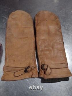 Vintage US ARMY AIR FORCE WWII PILOT BOMBER GUNNER LEATHER GLOVES