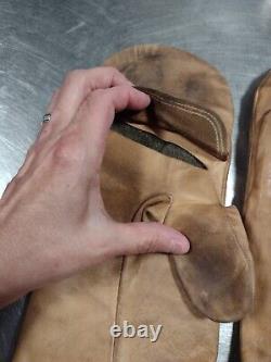 Vintage US ARMY AIR FORCE WWII PILOT BOMBER GUNNER LEATHER GLOVES