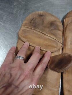 Vintage US ARMY AIR FORCE WWII PILOT BOMBER GUNNER LEATHER GLOVES