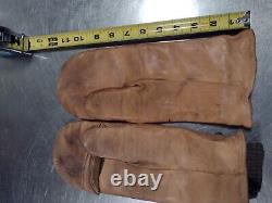 Vintage US ARMY AIR FORCE WWII PILOT BOMBER GUNNER LEATHER GLOVES