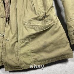 Vintage US Army Air Forces B-11 Jacket Mens Large Sheepskin Lined Parka 40s WW2
