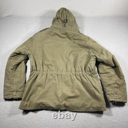 Vintage US Army Air Forces B-11 Jacket Mens Large Sheepskin Lined Parka 40s WW2