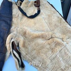 Vintage US Army Air Forces Type A-3 Bomber Sheepskin Leather Flight Pants 44