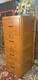 Vintage U. S. Army Air Force Oak Filing Cabinet Circa 1940s WWII Era