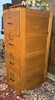 Vintage U. S. Army Air Force Oak Filing Cabinet Circa 1940s WWII Era