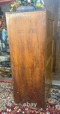 Vintage U. S. Army Air Force Oak Filing Cabinet Circa 1940s WWII Era
