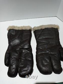 Vintage U. S. Army Air Force Shearling Gloves/Mittens A-9 WWII WW2