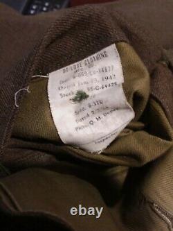 Vintage Us Military Ww2 U. S. Army Air Corps Uniform Coat Size 39r