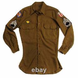 Vintage Usaaf Us Army Air Forces M-37 M37 Wool Shirt 1940's Ww2 Size Small