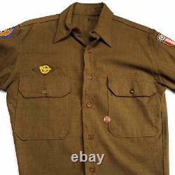 Vintage Usaaf Us Army Air Forces M-37 M37 Wool Shirt 1940's Ww2 Size Small