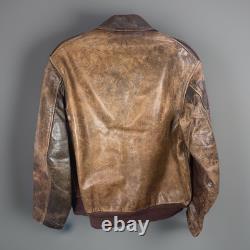 Vintage WW2 1940s Army Air Force A-2 Leather Jacket Bomber Chest Sz 40