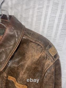 Vintage WW2 1940s Army Air Force A-2 Leather Jacket Bomber Chest Sz 40