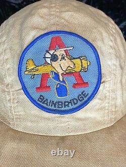 Vintage WW2 Korea US Army Air Corp Airplane Mechanic Workwear Cap Bainbridge GA