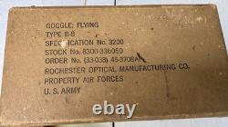 Vintage WW2 US Army/Air Force POLAROID type B-8 Flying Goggles withbox & lenses