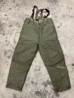 Vintage WW2 WWII A-8 USAF Eddie Bauer Army Air Force Goose Down Flight Pant 36