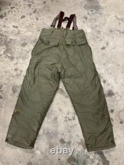 Vintage WW2 WWII A-8 USAF Eddie Bauer Army Air Force Goose Down Flight Pant 36