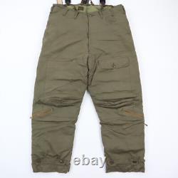 Vintage WW2 WWII A-8 USAF Eddie Bauer Army Air Force Goose Down Flight Pant 40
