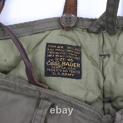 Vintage WW2 WWII A-8 USAF Eddie Bauer Army Air Force Goose Down Flight Pant 40