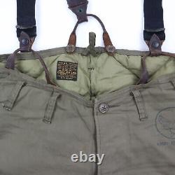 Vintage WW2 WWII A-8 USAF Eddie Bauer Army Air Force Goose Down Flight Pant 40
