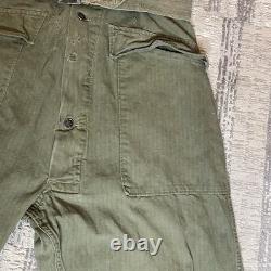 Vintage WWII 1940s Flight Suit Belted Gabardine Army Air Force Pilot Size 38L
