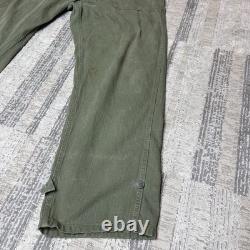 Vintage WWII 1940s Flight Suit Belted Gabardine Army Air Force Pilot Size 38L