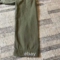 Vintage WWII 1940s Flight Suit Belted Gabardine Army Air Force Pilot Size 38L