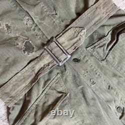 Vintage WWII 1940s Flight Suit Belted Gabardine Army Air Force Pilot Size 38L