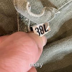 Vintage WWII 1940s Flight Suit Belted Gabardine Army Air Force Pilot Size 38L