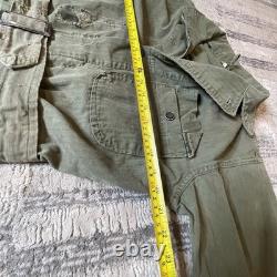 Vintage WWII 1940s Flight Suit Belted Gabardine Army Air Force Pilot Size 38L