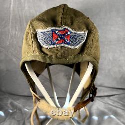 Vintage WWII ARMY AIR FORCE Type A-9 Flight Helmet Summer Size Large
