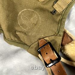 Vintage WWII ARMY AIR FORCE Type A-9 Flight Helmet Summer Size Large