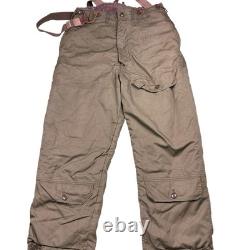 Vintage WWII A-10 Spec 3179 US Army Air Force militaryflight pants withsuspenders