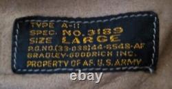 Vintage WWII Army Air Forces Leather Flight Helmet + Sunglasses TYPE A-11 Large