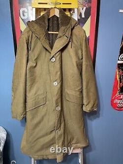 Vintage WWII B-11 Flight Jacket Hooded Military US Army Air Forces Fur Lined