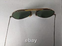 Vintage WWII Era Army Air Forces 12K Gold Filled Aviator Sunglasses Glass Lenses