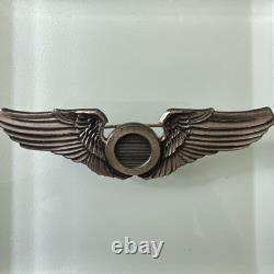Vintage WWII Era United States Army Air Force 3 1/8 STERLING Observer Wings Pin