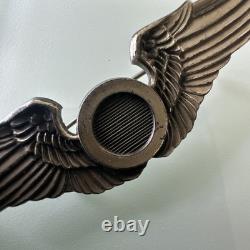 Vintage WWII Era United States Army Air Force 3 1/8 STERLING Observer Wings Pin