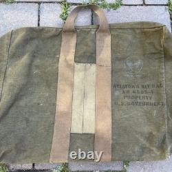 Vintage WWII Military Army Air Forces Aviator Kit Bag AN-6505-1 Named