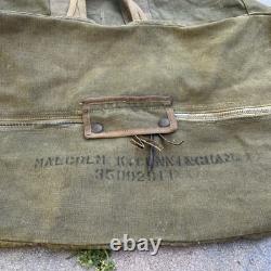 Vintage WWII Military Army Air Forces Aviator Kit Bag AN-6505-1 Named