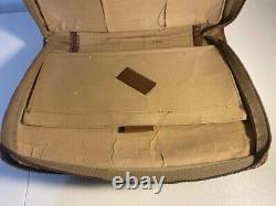 Vintage WWII Pilots Navigation Kit Air Force US Army Leather Flight Satchel Bag
