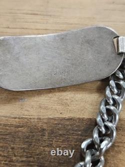 Vintage WWII Sterling US Military Army Air Force Name Tag Bracelet