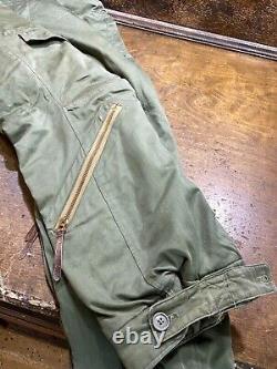 Vintage WWII Type A-9 US Army Air Force Bomber Crew Flight Pants Size 44 / WW2