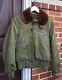 Vintage WWII USAAF US ARMY AIR FORCE B-15 Flight Flying Withleather Patch Jacket
